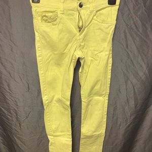 Yellow Skinny Jenas Unknown Brand Size 8